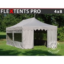Faltzelt Faltpavillon Wasserdicht FleXtents PRO "Morocco" 4x8m