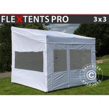 Faltzelt Faltpavillon Wasserdicht FleXtents pro Trapezo 3x3m