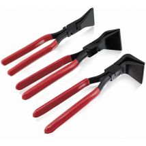 Bituxx - 3 tlg Falzzangen Set Abfalzen Werkzeug Biegezange Abkantzange Satz 0° 45° 90° Rot