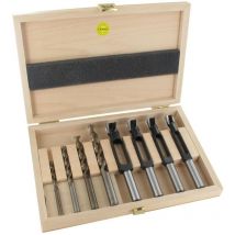 Famag - Scheibenschneider + Holzspiralbohrer 8tlg 6 8 10 12 mm 1629.308 Holzbox