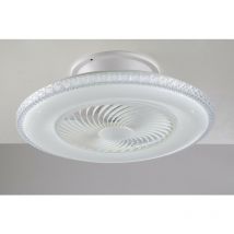 Fan Europe - Borea - led Dimmable Ceiling lamp with Fan, Wifi Smart, Voice Control, White Effect Starry Sky Edge Diamond,