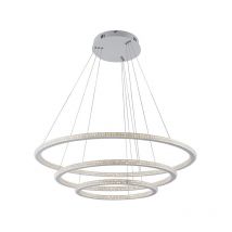"Sospensione LED BRYANT con tre diffusori diamantati 87W 3000K (luce calda)"