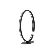 Lampada da tavolo led clarke con fine montatura in alluminio nero 3000K (luce calda) - Nero