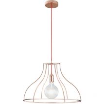 Lampadario a sospensione frida in metallo oro rosa 50 cm. - Oro, Rosa