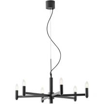 "Lampadario a sospensione KAROL in metallo grigio a sei luci"