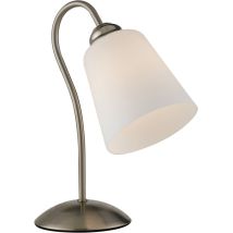 Fan Europe - Lampada Da Tavolo 1162 In Metallo Nichel Con Diffusore In Vetro'