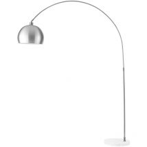 Piantana plaza con base in marmo e diffusore nichel 200 cm. - Nichel