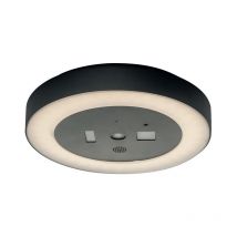 Plafoniera da esterno led zoom 30W con videocamera di sicurezza - Antracite