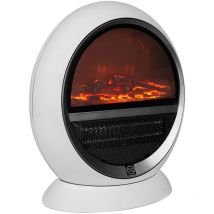 Fan Heater led Electric Fireplace 2 Heating Levels (850W to 1500W) Heater Electric Fireplace Table Deco Swivel Function - Monzana