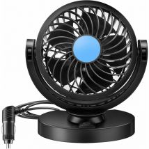 Fan Mini électrique Voiture 12V 360 Rotating Vent Fort Car Fan Car Air Conditioner Low Noise Portable Air Auto Ventilateur