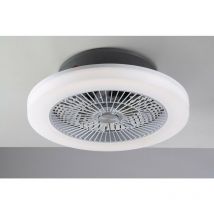 Fan Europe - FanEurope Intec led Ceiling Lamp With Fan, Wifi Smart, Voice Control, Grey White Diffuser,