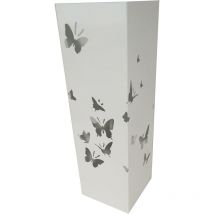 Biacchi Gianfranco - King Home weiss butterflies lackiertes Metall 15.5x15.5x49h cm