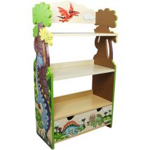Teamson Kids - Fantasy Fields - Dinosaurio Unido Mano Hecha A Mano De Los Niños Librería De Madera Td-00069a