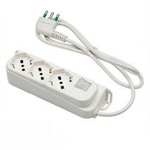 Fanton omega 3-steckdose 2p+e 16a 1,5m kabel weiß - 47460