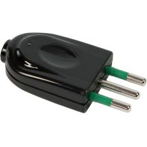 80016 Abnehmbarer italienischer Stecker 2P+E 10A mod. einfache schwarze Farbe - Fanton