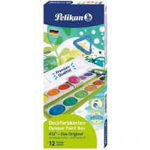 Farbkasten K12 12 Farben + Deckweiß grün