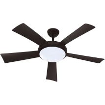 Farelek - Wallis Noir - Ventilateur De Plafond Ø132cm 38w + Éclairage Led