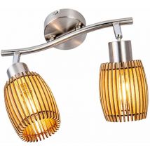 Faretto da soffitto in legno lampada dimmer mobile per soggiorno telecomando in un set che include lampadine led rgb