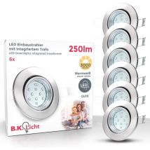 B.k.licht - Faretti led ad incasso orientabili, include lampadine GU10 da 3W, diametro foro 68mm, faretti da soffitto e per l'illuminazione da