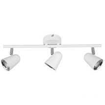 Faretti Led da Interno Parete Soffitto su Barra 3 Spots Bianco Toulose gd Trio