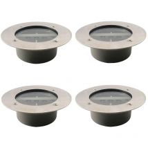 Faretti solari led impermeabili IP65 per prato da giardino, bianco freddo, confezione da 4