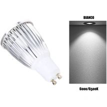 Faretto Led Luce Fredda Cob 7W Attacco GU10 560LM Bianco Lampada Interno Faro