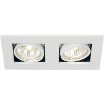 Lampada da incasso a soffitto plafoniera lampada da corridoio lampada da soggiorno lampada da incasso, faretti mobili 2 lampadine, metallo bianco,