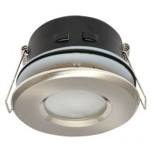 Spot bagno integrato nichel raso rotondo GU5.3 MR16 IP44 w Led Line 245442