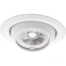 Porta faretto incasso argus orientabile GX5,3 bianco foro 80 mm tondo debordante