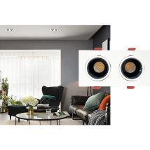 Faretto Doppio Led Incasso Orientabile Nido Ape Soffitto Bianco 24W Luce Fredda