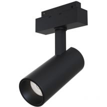 Faretto Focus Led Per Binario Moderno Alluminio Nero Luce Calda 15W