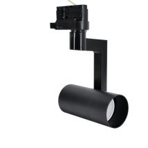 Faretto GU10 3 fasi - Nero - IP20 - Classe i - 56x56x179mm - Cap GU10