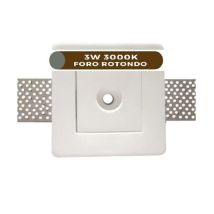 Faretto In Gesso Led 3w 3000k 120mm - Foro Rotondo Luce Calda - Mondo Led