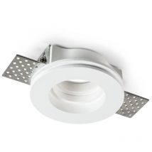 Faretto in gesso, Tondo Piatto, per cartongesso, da 9 a 21 mm, GU10 Lampo dikcgtflat