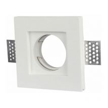 V-tac - Support de spot led carré GU10 et GU5.3 (MR16) Corps en plâtre blanc