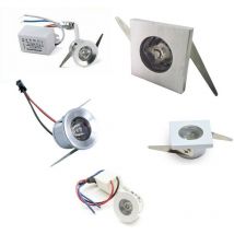 Faretto incasso luce led 1W punto luce 220V controsoffitto 100lm/w ip20 quadrato - Bianco - Bianco Naturale