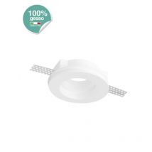 Faretto Incasso Soffitto Tondo in gesso, GU10, Foro 102 mm Stone 9001