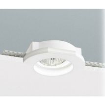 Incasso tondo a scomparsa totale istallazione in soffitto di cartongesso corpo in gesso tondo gu10 9107 - Nobile Illuminazione