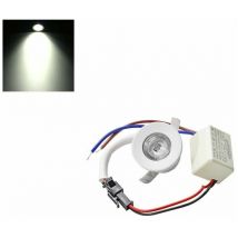 Faretto Led 1 w a Incasso Mini Punto Luce Naturale 4000k Bordo Bianco