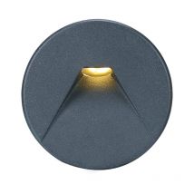 3W led Spot Mural rotondo nero IP44 R2 ctc