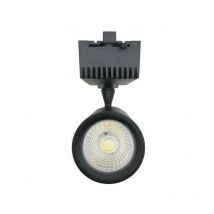 Faretto led nero a binario 30w monofase faro super compatto cob 4200k
