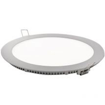 Faretto led piatto tondo argento matel 18w freddo
