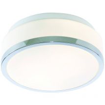 Eglo - Searchlight Discs Badrum Spolning 2 Ljus Tak Krom IP44, E27