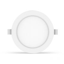 Faretto Led slim da incasso 12W Rotondo Cornice bianca Apertura 100 gradi Bianco caldo 3000K Aigostar