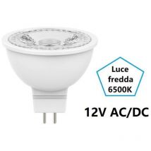 Lampada spot led mr16 gu5.3 - 6.5w - 6500°k fredda - 560 lm - 50x45h