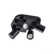 Lampada da Parete / Soffitto laurin EL-40-B - Nera in Alluminio 4x35W Kanlux