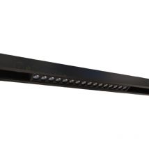 Faretto proiettore lineare barra led cob 18W nero magnetico per binario monofase 48V luce calda naturale bianca Calda