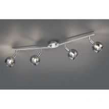 Iperbriko - Faretto Spot Da Soffitto Brest Cromo 4 Vetri Fumé Trio Lighting