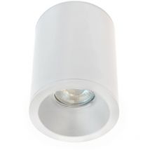 Faretto superficie per interni ed esterni bianco, IP65, adatto per bagni, lampadina GU10, Cilindrico, Lutar - Wonderlamp