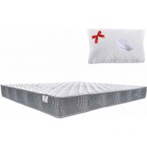 Farmarelax - Kit matelas plus oreiller - en cadeau - Bandeau 5D rafraîchissant et respirant Super air - orthopédique et anatomique - hauteur 19 cm